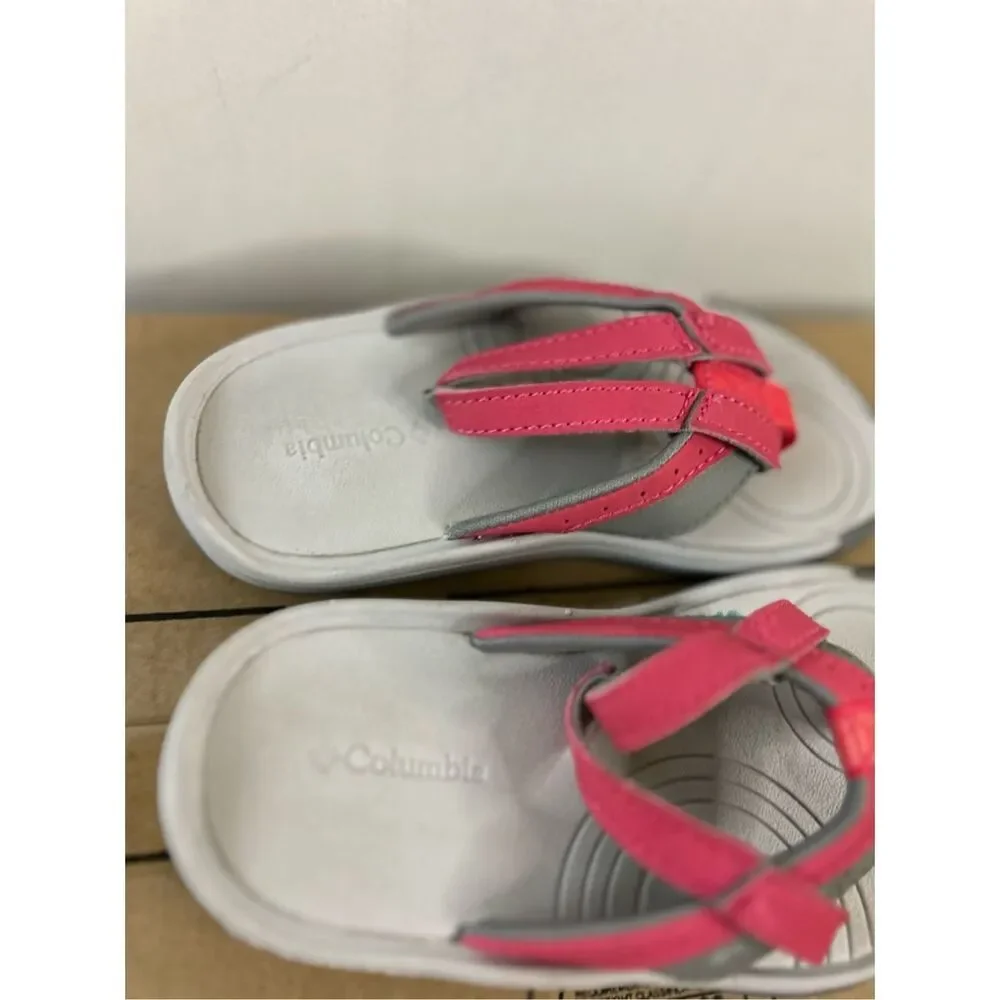 Columbia flip‎ flops girls 9 pink straps omnitech